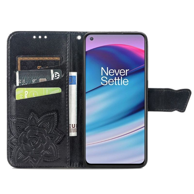 Etui Folio do OnePlus Nord CE 5G Obrzeża Motyl Ulga