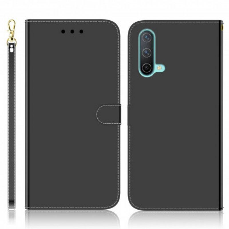 Etui Folio do OnePlus Nord CE 5G Osłona Lusterka Ze Sztucznej Skóry