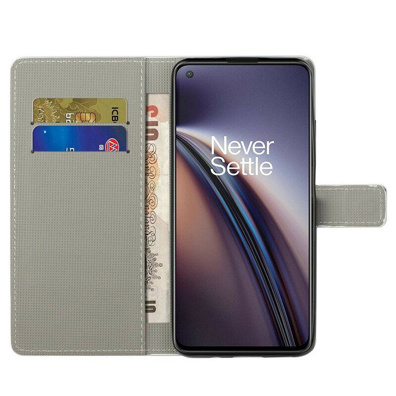 Etui Folio do OnePlus Nord CE 5G Tropikalne Kwiaty