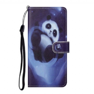 Etui Folio do OnePlus Nord CE 5G z Łańcuch Panda Space Ze Smyczą