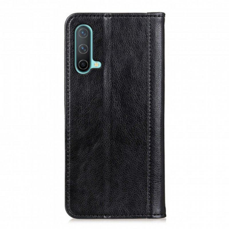 Etui Na Telefon do OnePlus Nord CE 5G Etui Folio Elegancka Dwoina Skóry Liczi