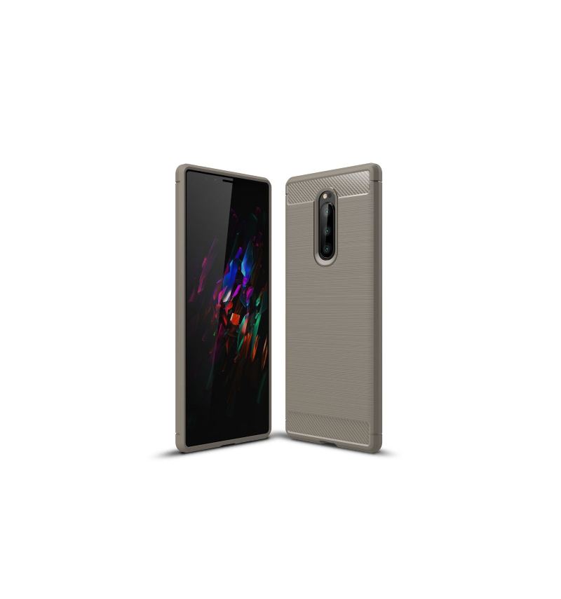 Etui do Sony Xperia 1 Anti-fall Carbon Brushed Gel