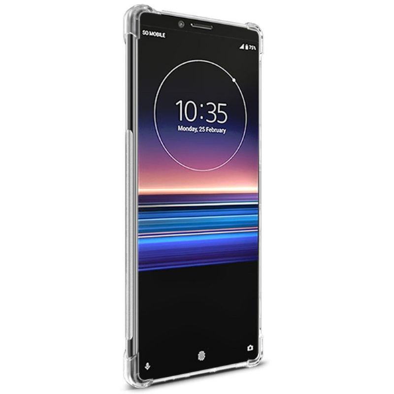 Etui do Sony Xperia 1 Przezroczysty + Folia Ochronna