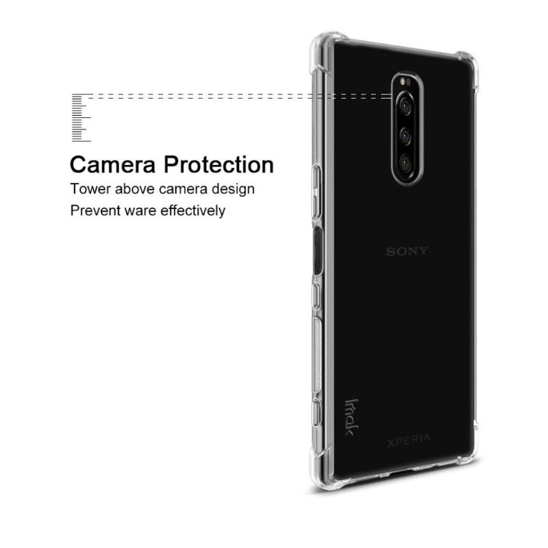 Etui do Sony Xperia 1 Przezroczysty + Folia Ochronna