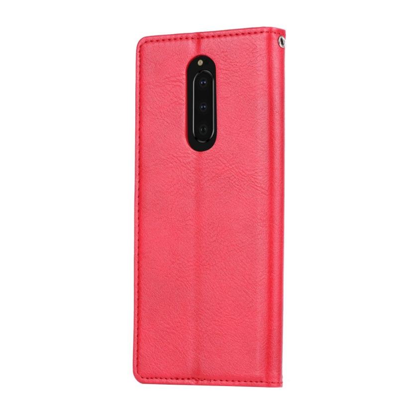 Etui do Sony Xperia 1 Skórzany Pokrowiec Na Karty