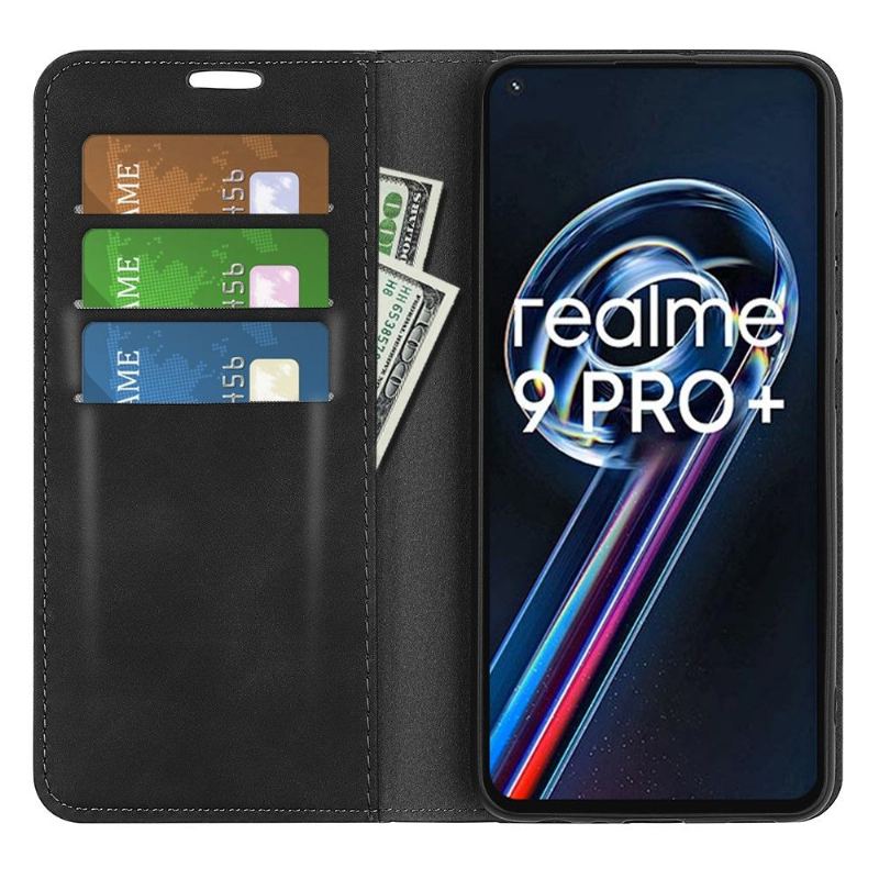 Case do Realme 9 Pro Plus Faux Skórzany Stojak Funkcyjny