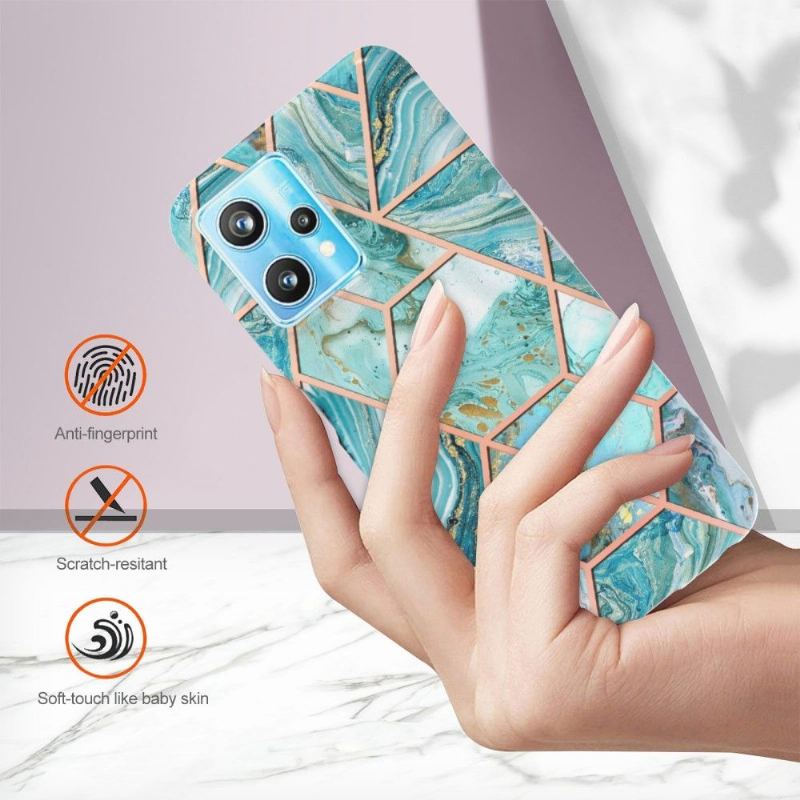 Etui do Realme 9 Pro Plus Classic Marmurowa Geometria Wzoru