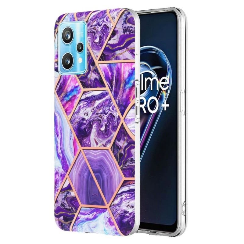 Etui do Realme 9 Pro Plus Classic Marmurowa Geometria Wzoru