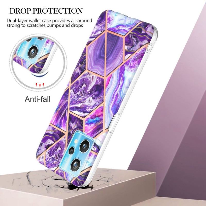 Etui do Realme 9 Pro Plus Classic Marmurowa Geometria Wzoru