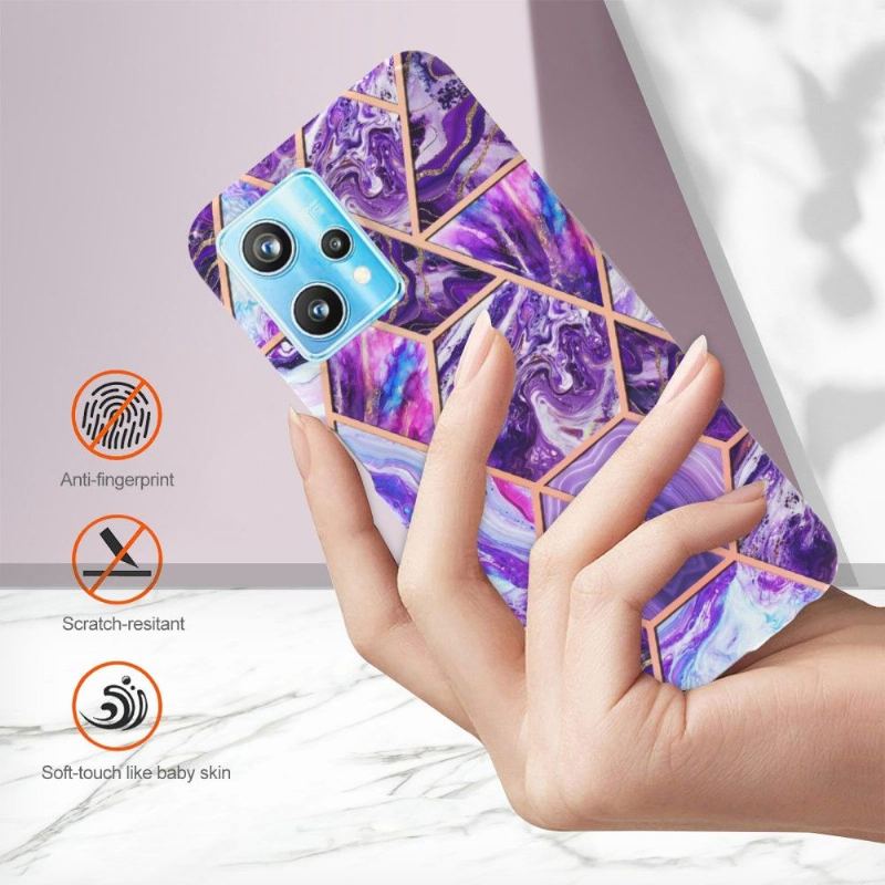 Etui do Realme 9 Pro Plus Classic Marmurowa Geometria Wzoru