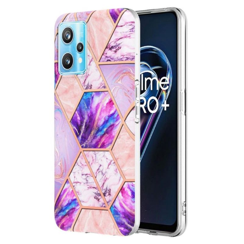 Etui do Realme 9 Pro Plus Classic Marmurowa Geometria Wzoru