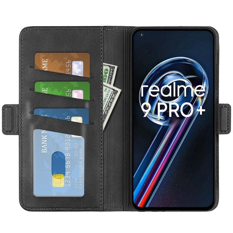 Etui do Realme 9 Pro Plus Portfel Matowy Pokrowiec Ze Sztucznej Skóry