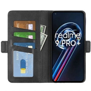 Etui do Realme 9 Pro Plus Portfel Matowy Pokrowiec Ze Sztucznej Skóry