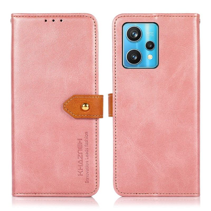 Etui Folio do Realme 9 Pro Plus Classic Khazneh Bicolor Sztuczna Skóra