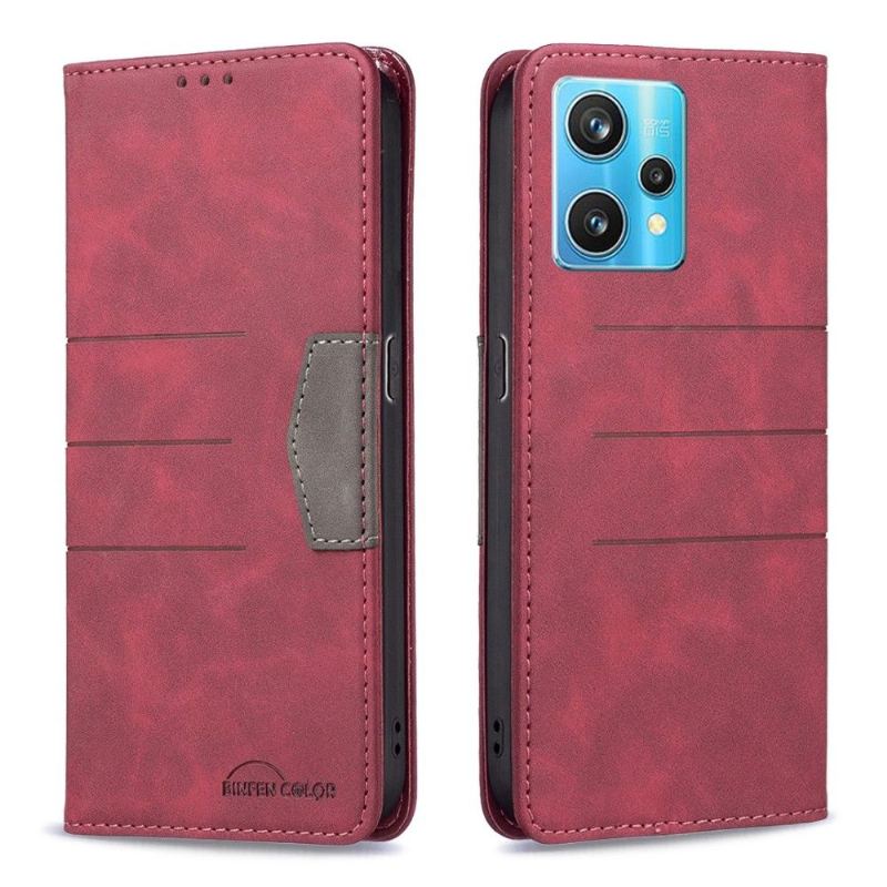 Etui Folio do Realme 9 Pro Plus Skórzany Futerał Binfen Kolor Flip Faux Leather