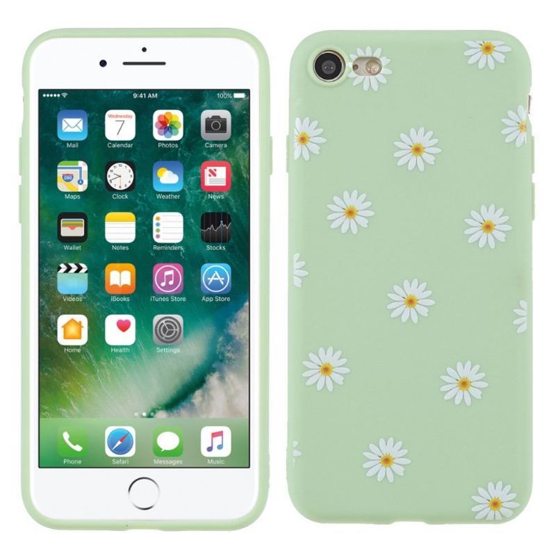 Etui do iPhone SE 2022 Anti-fall Silikonowe Stokrotki