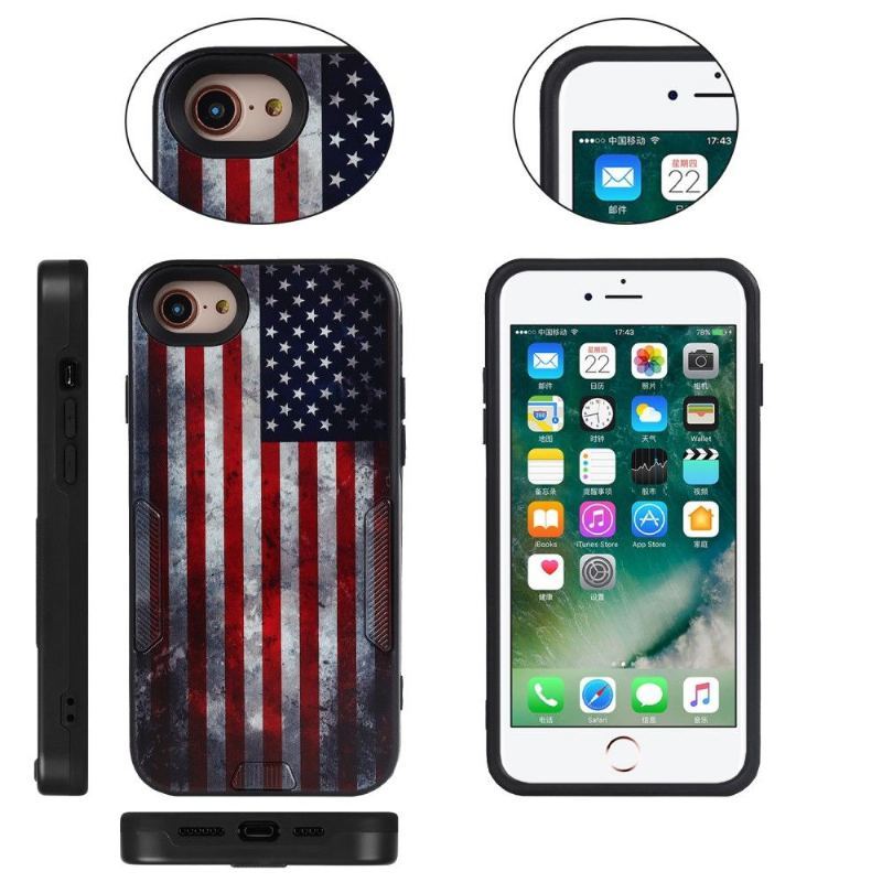 Etui do iPhone SE 2022 Classic Vintage American Flag