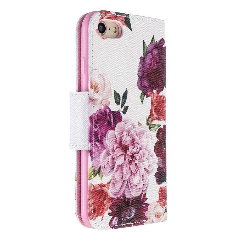 Etui Folio do iPhone SE 2022 Piwonia Kwiat