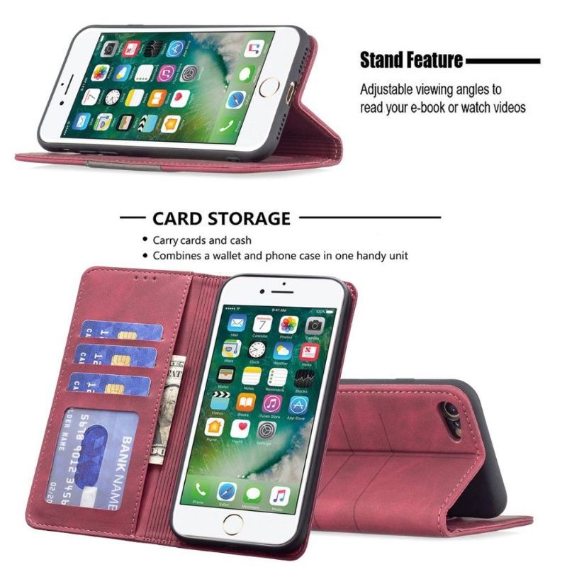 Etui Na Telefon Pokrowce do iPhone SE 2022 Biznes Etui Folio Binfen Kolor Flip Faux Leather