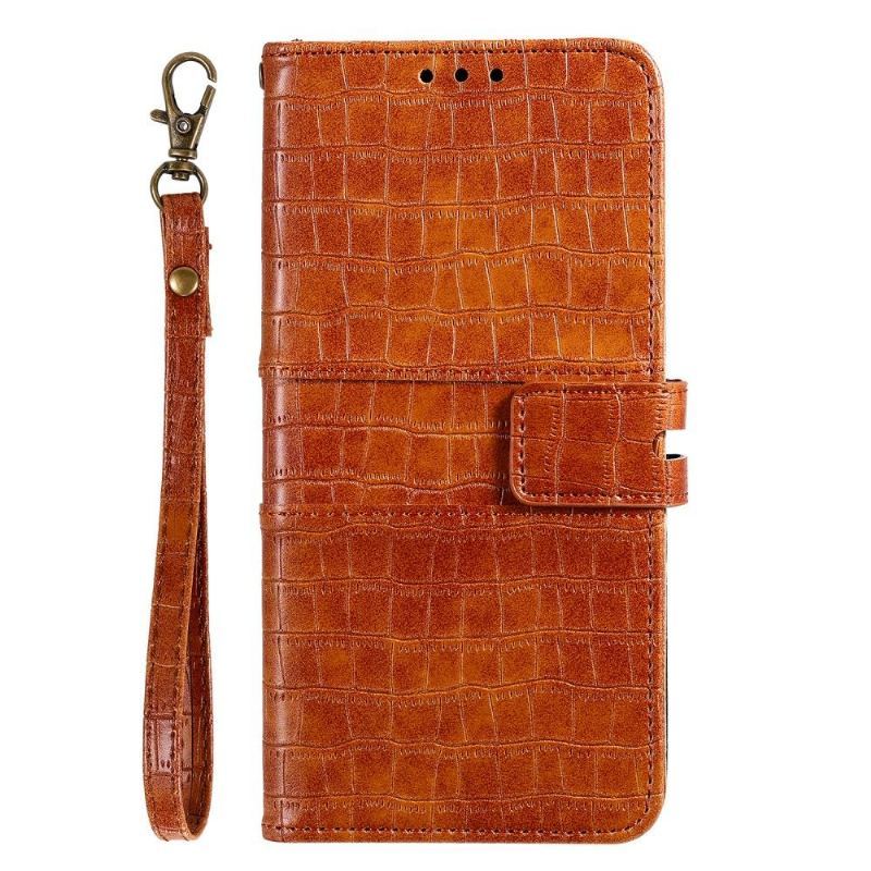 Etui Folio do Samsung Galaxy A72 4G / A72 5G Croc Effect Skórzany Styl