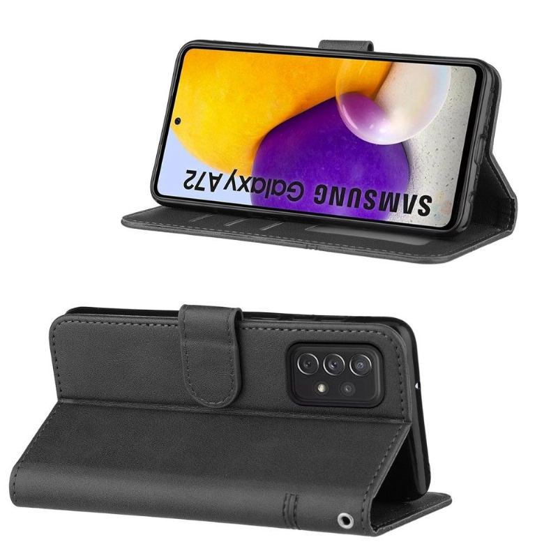 Etui Folio do Samsung Galaxy A72 4G / A72 5G Linie Efekt Skóry