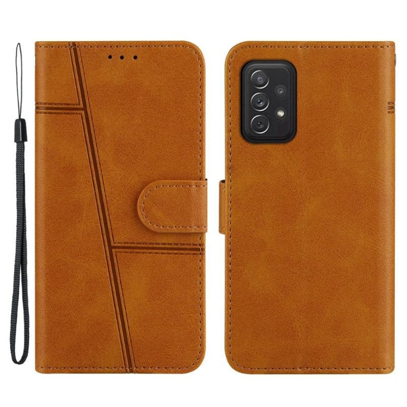 Etui Folio do Samsung Galaxy A72 4G / A72 5G Linie Efekt Skóry