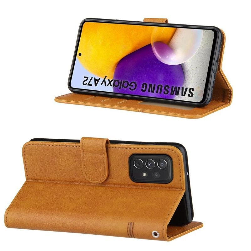 Etui Folio do Samsung Galaxy A72 4G / A72 5G Linie Efekt Skóry