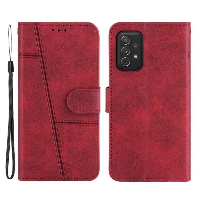 Etui Folio do Samsung Galaxy A72 4G / A72 5G Linie Efekt Skóry