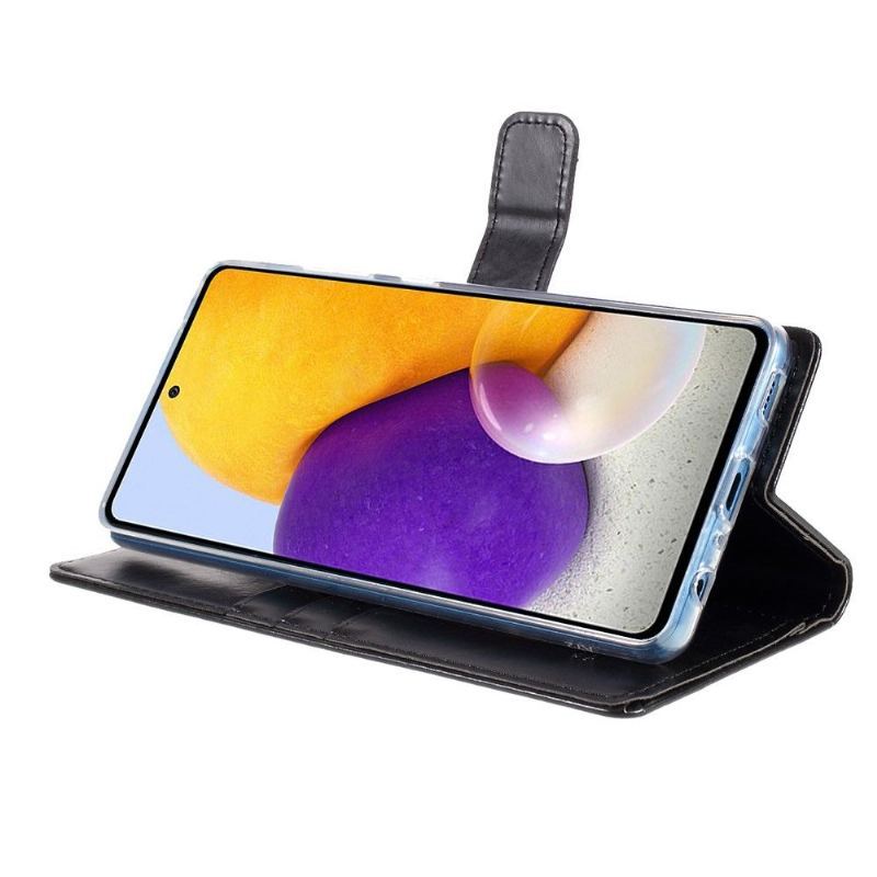 Etui Folio do Samsung Galaxy A72 4G / A72 5G Mercury Blue Moon Skórzany Efekt