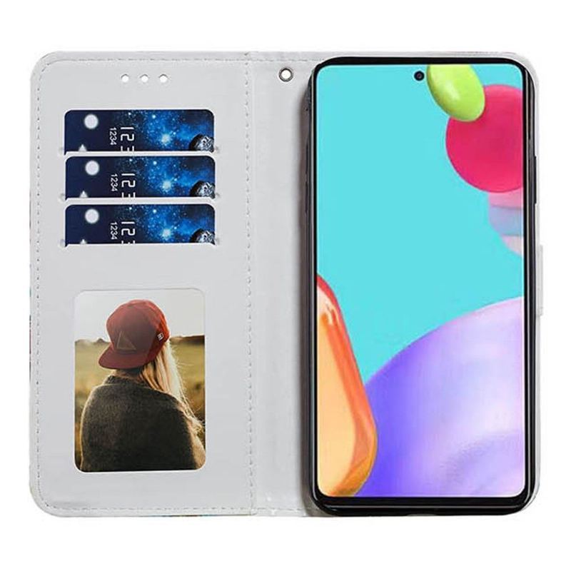 Etui Folio do Samsung Galaxy A72 4G / A72 5G Pawie Kwiat