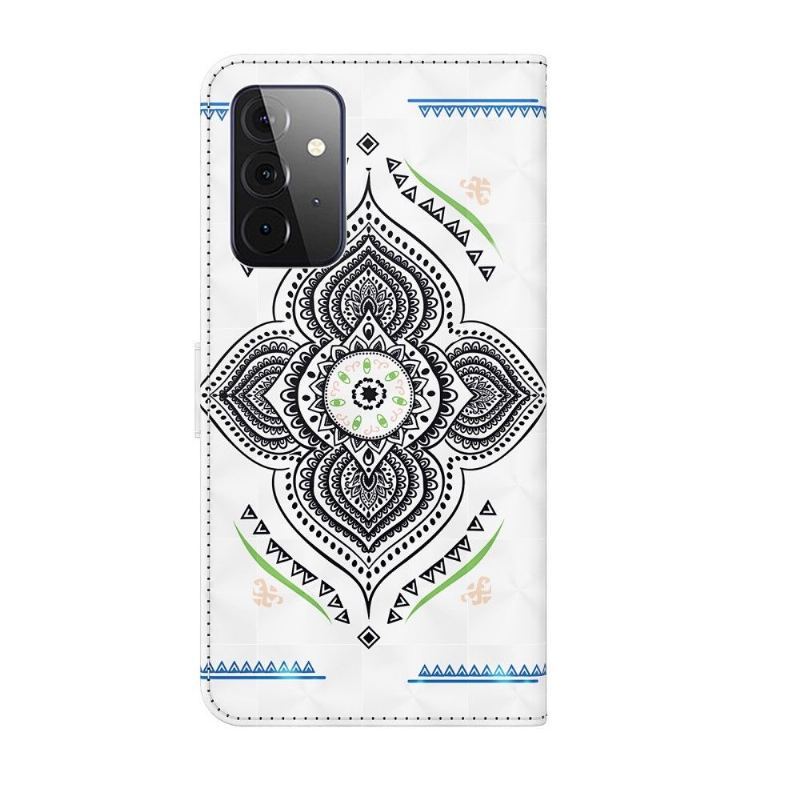 Skórzany Futerał do Samsung Galaxy A72 4G / A72 5G Pojedyncza Mandala