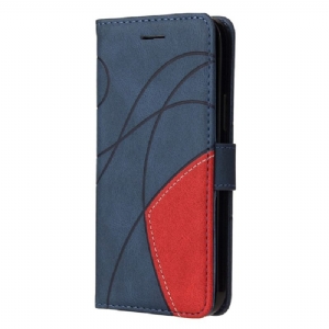 Etui Folio Do Xiaomi 14 Pro Dwukolorowe Faliste Linie