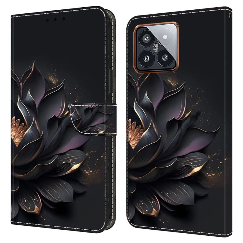 Etui Folio Do Xiaomi 14 Pro Fioletowy Lotos