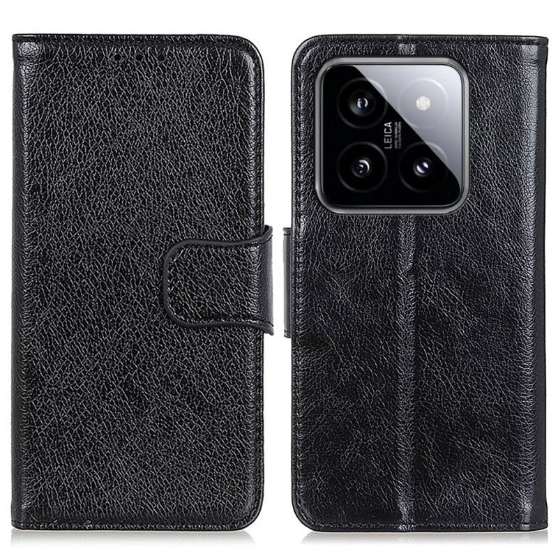 Etui Folio Xiaomi 14 Pro Dwoina Skóra Nappa Etui Ochronne