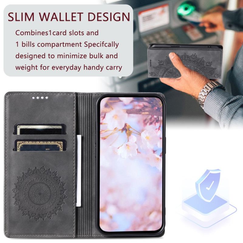 Etui Folio Xiaomi 14 Pro Efekt Zamszu Mandali