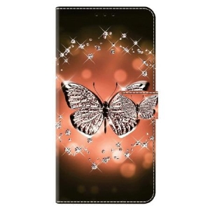 Etui Folio Xiaomi 14 Pro Kryształowy Motyl