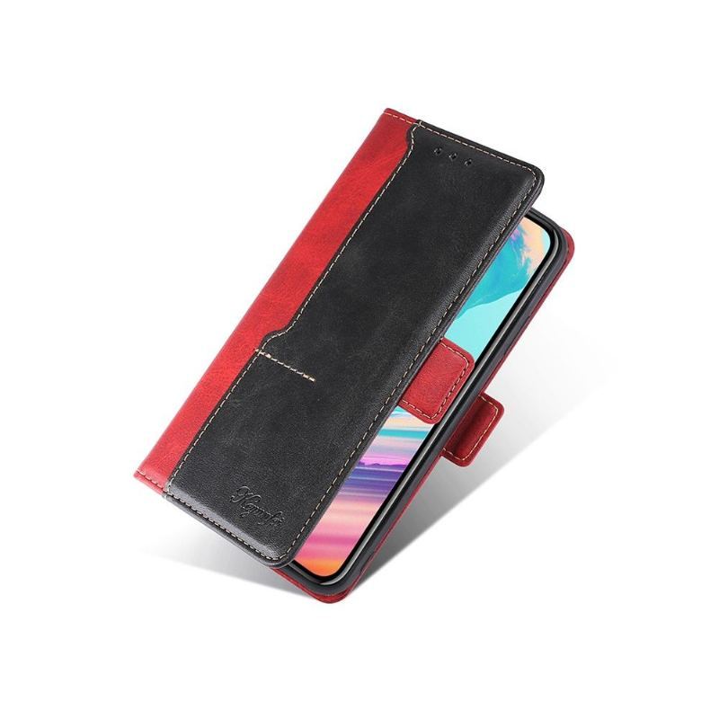 Etui Folio do Poco X3 / X3 Pro / X3 NFC Keyunfei Dwukolorowa Sztuczna Skóra