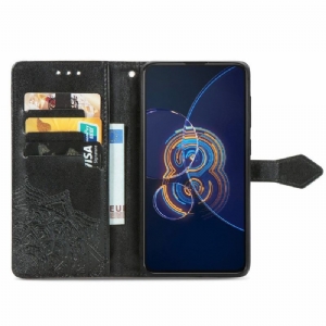 Etui Folio do Asus Zenfone 8 Flip Classic Skórzany Futerał Mandala Relief Faux Leather