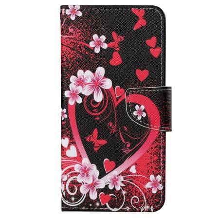 Etui Folio Do Poco C65 CZerwone Serce Z Paskiem