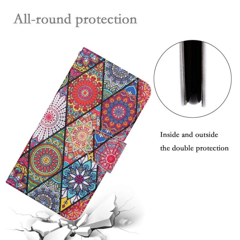 Etui Folio Poco C65 Diamentowy Totem Z Paskiem