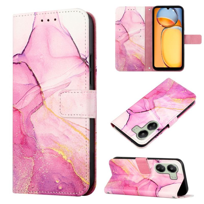 Etui Folio Poco C65 Marmurowy Pasek