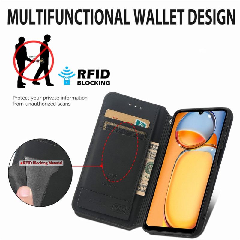 Flip Kotelot Poco C65 Blokowanie Rfid Caseneo Etui Ochronne