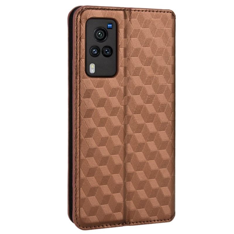 Etui Folio do Vivo X60 Pro Classic Skórzany Futerał Geometria Projektu