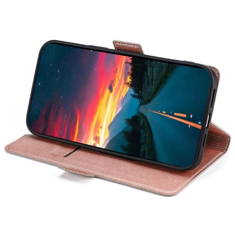 Etui Na Telefon Pokrowce do Poco F4 GT Biznes Faux Leather Minimalistyczny Biznes