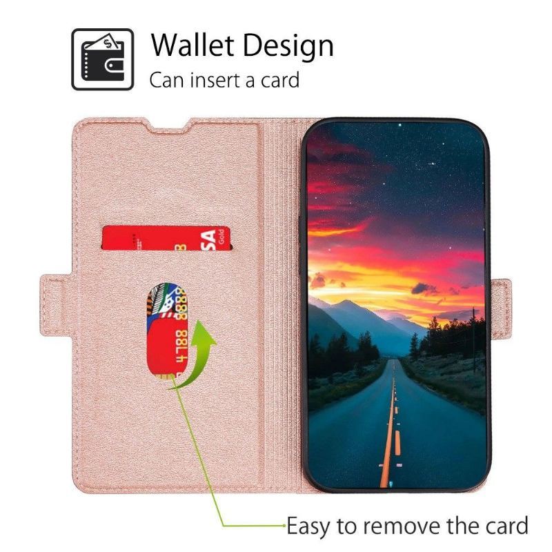 Etui Na Telefon Pokrowce do Poco F4 GT Biznes Faux Leather Minimalistyczny Biznes