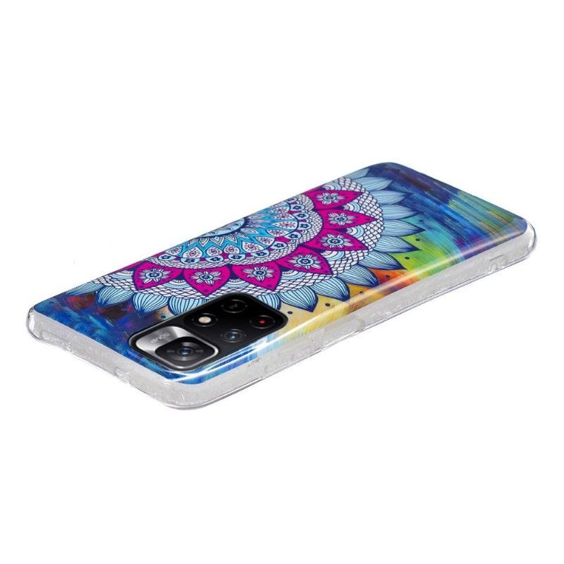 Etui do Xiaomi Redmi Note 11 Pro Plus 5G Anti-fall Fluorescencyjna Kolorowa Mandala