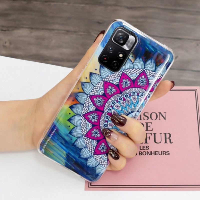 Etui do Xiaomi Redmi Note 11 Pro Plus 5G Anti-fall Fluorescencyjna Kolorowa Mandala