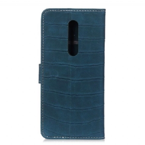 Etui Folio do OnePlus 7 Pro Croc Efekt Imitacji Skóry