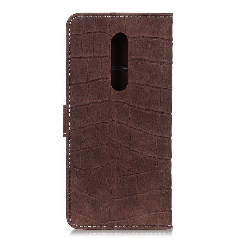 Etui Folio do OnePlus 7 Pro Croc Efekt Imitacji Skóry