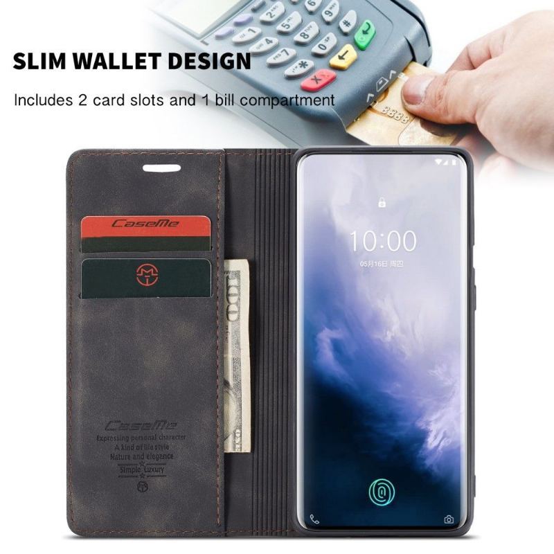 Etui Folio do OnePlus 7 Pro Obrzeża Golias Sztuczna Skóra